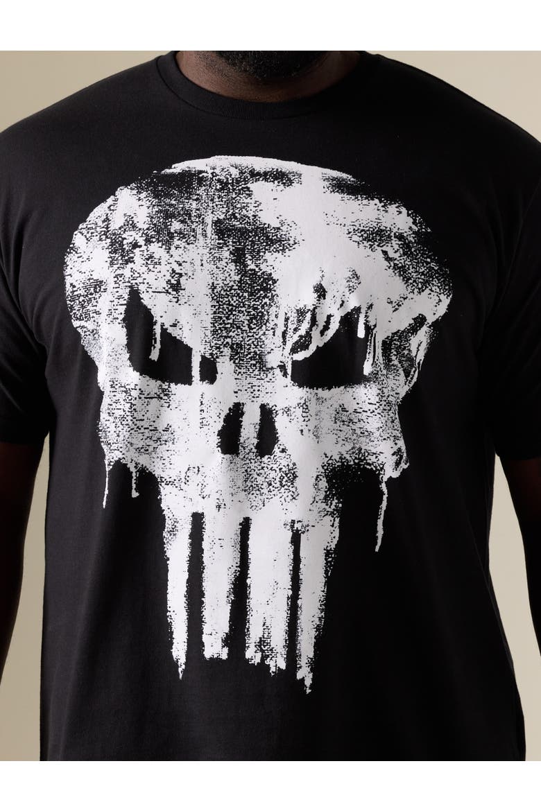 Big & Tall Skull Punisher Graphic Tee, Alternate, color, BLACK