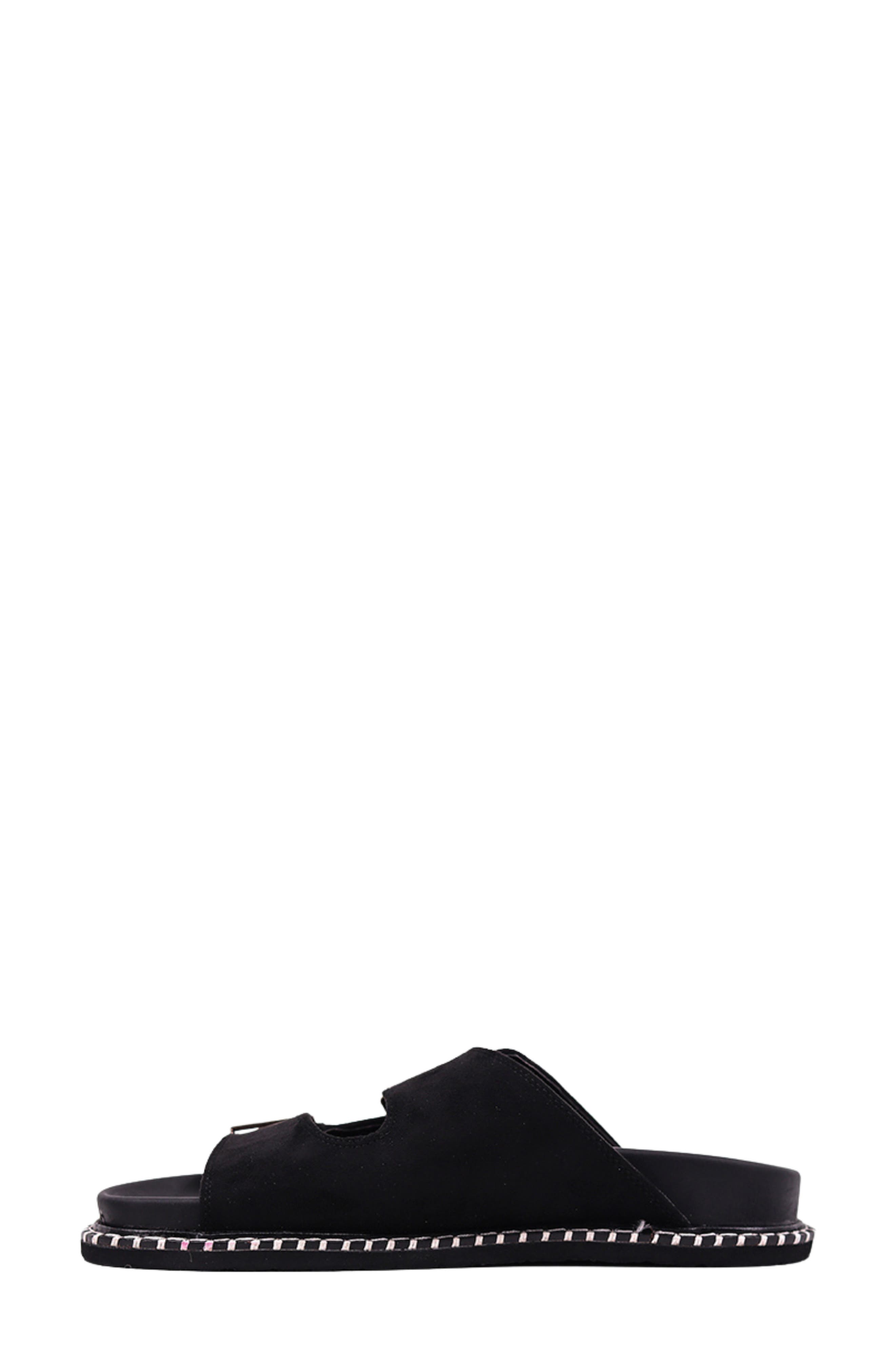 SHUSHOP Slide Sandal, Alternate, color, Black Suede