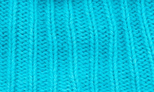 Portolano Rickrack Stitch Wool Blend Beanie In Blue
