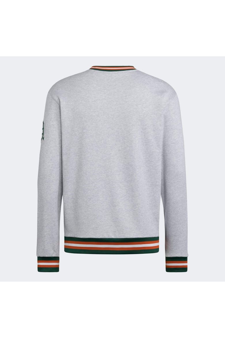 Men's adidas Gray Miami Hurricanes Dugout Collection Sweatshirt, Alternate, color, Gray