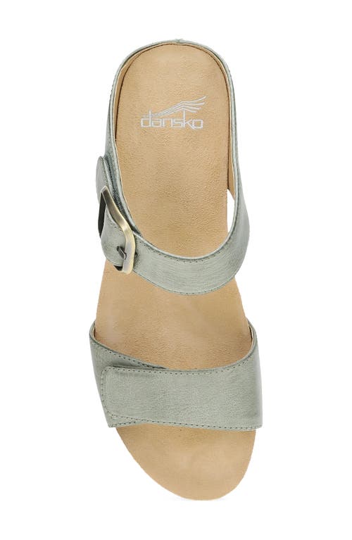 Dansko Tanya Slide Sandal In Sage Milled Burnished