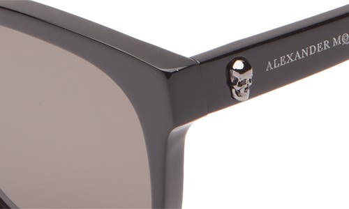 Alexander Mcqueen Mcqueen 56mm Square Sunglasses In Black Black Grey