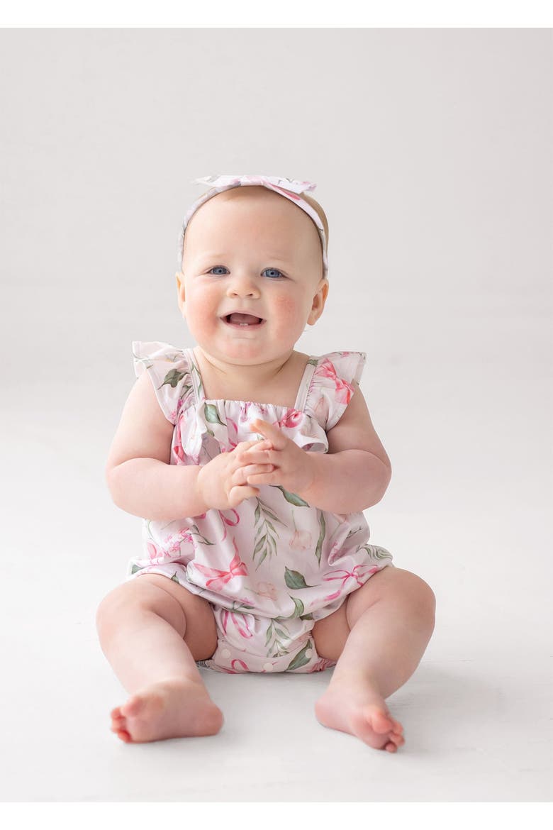 Rosie Ribbons Ruffled Tank Romper, Alternate, color, Pink