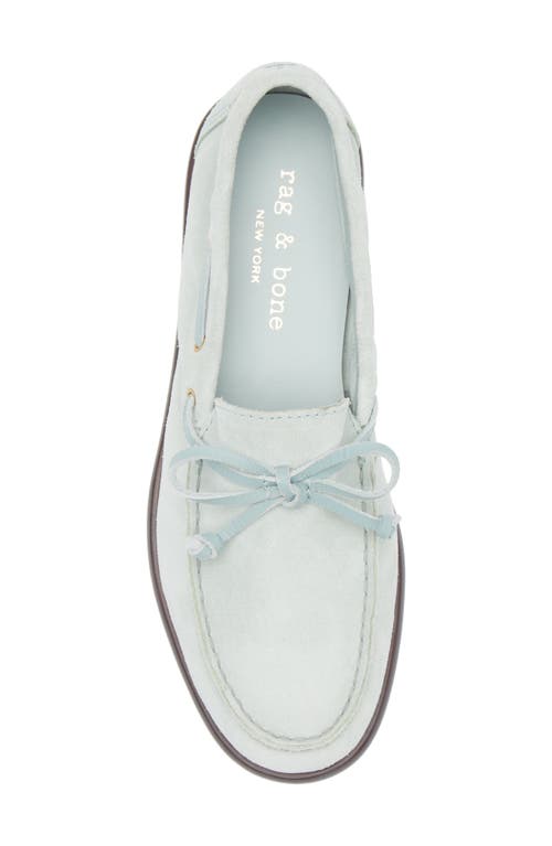 Rag & Bone Carter Suede Boat Loafers In Mint Suede
