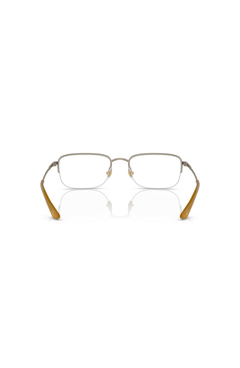 Brooks Brothers 55mm Rectangle optical glasses, Alternate, color, Gold