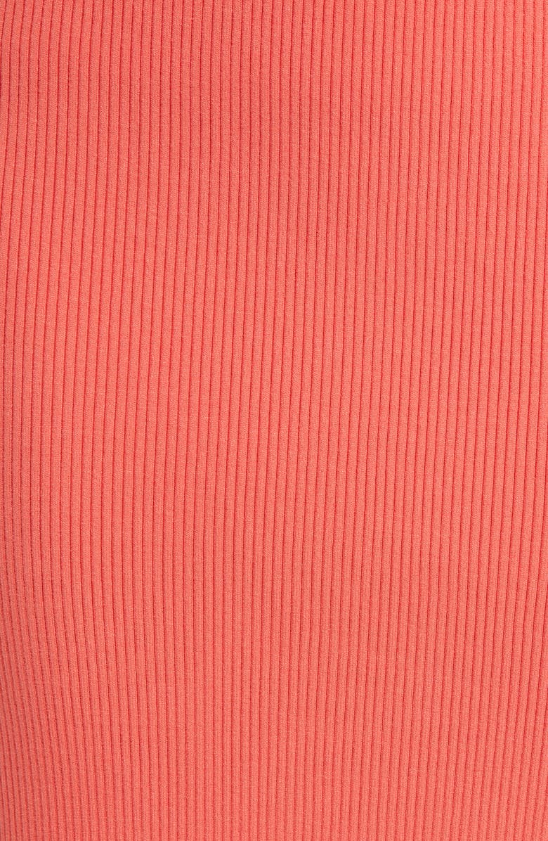 rag & bone Asher Side Button Rib Sweater Skirt, Alternate, color, Coral