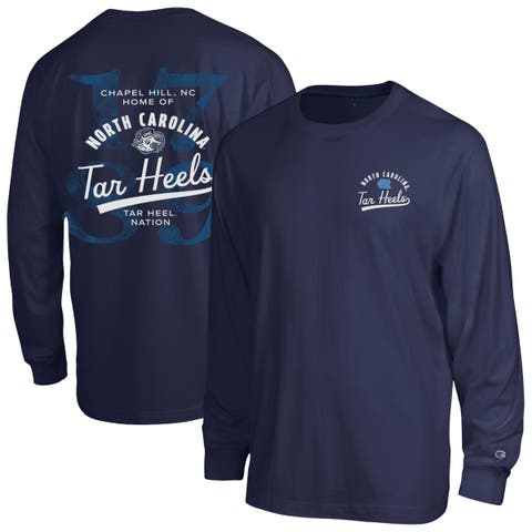 Men's Champion  Navy North Carolina Tar Heels Laminated All-Star Long Sleeve T-Shirt