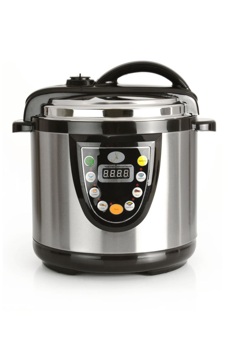 Electric 5-in-1 Pressure/Slow/Rice Cooker/Steamer/Warmer, Main, color, SILVER