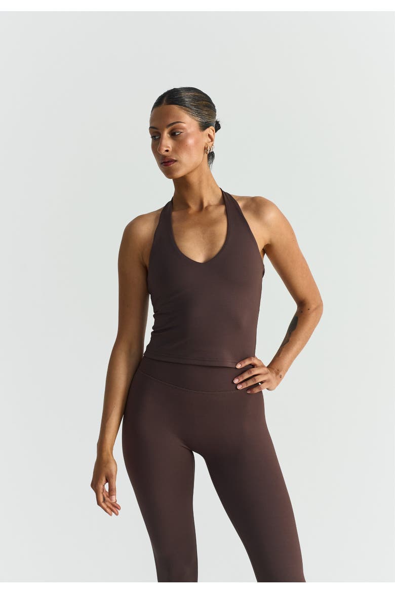 Softsculpt Halter Neck Top, Alternate, color, Espresso