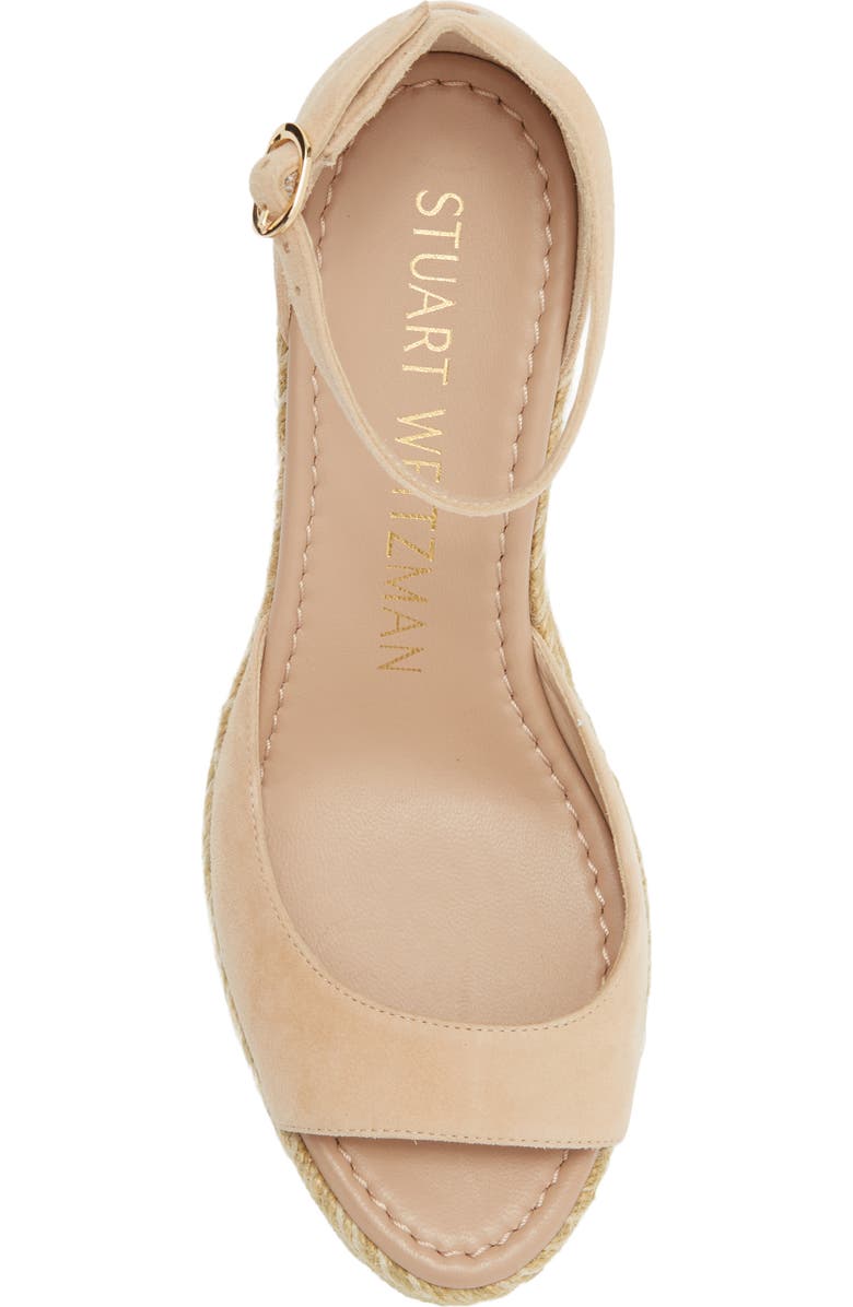 Stuart Weitzman Distia Espadrille Wedge Sandal, Alternate, color, Adobe