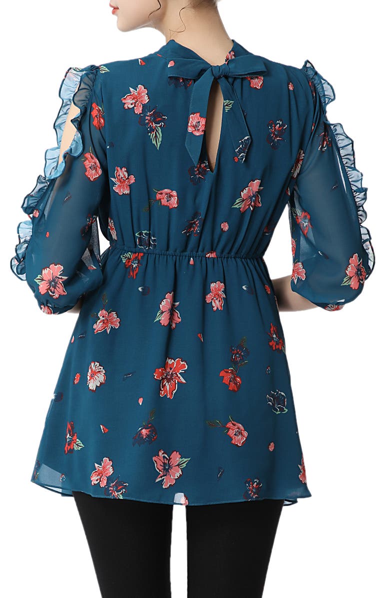 Kimi and Kai Reese Ruffle Maternity Babydoll Top, Alternate, color,