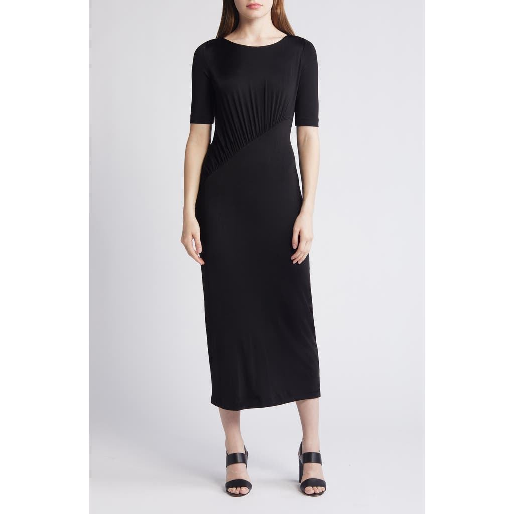 HUGO BOSS BOSS ETALICY SHORT SLEEVE MIDI DRESS
