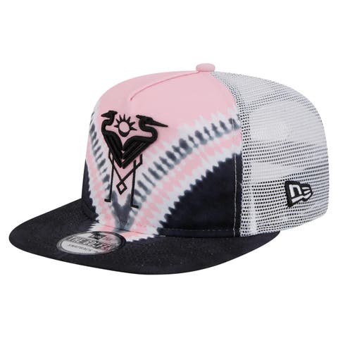 Men's New Era  Black/Light Pink Inter Miami CF Tie-Dye Adjustable Golfer Hat