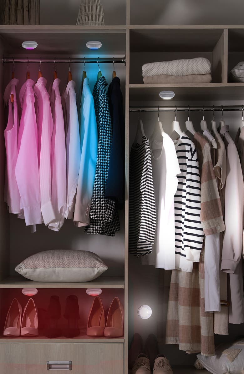 Innovibe 7-Pack White & RGB Puck Lights, Alternate, color, White