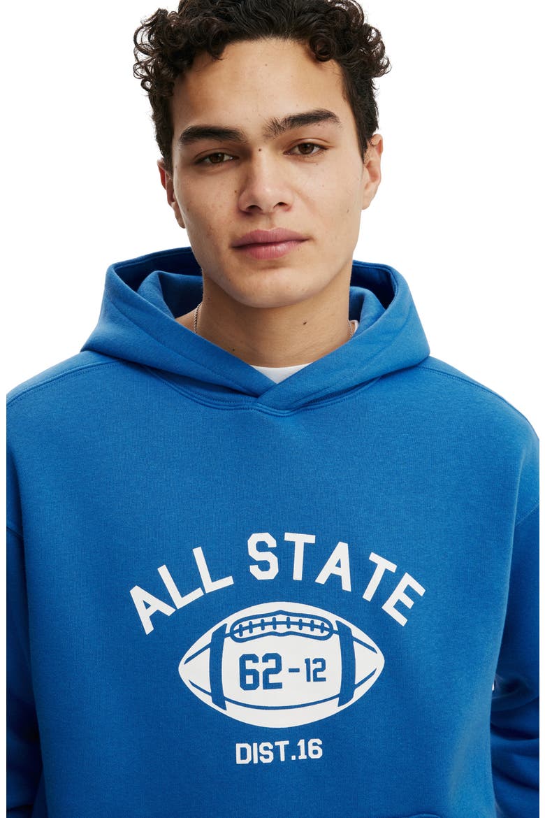 Men's Box Fit Graphic Hoodie, Alternate, color, Carolina Blue  All State