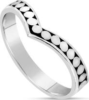 SAMUEL B. Sterling Silver Dot Design Arrow Ring