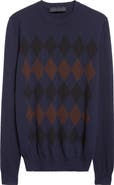 Proenza Schouler Vivian Argyle Merino Wool & Silk Sweater