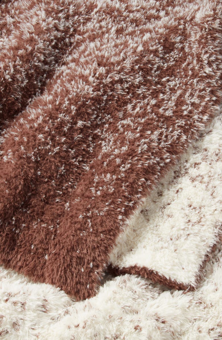 Nordstrom Reversible Eyelash Throw Blanket, Alternate, color, Brown Bitter Multi