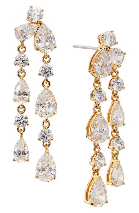 Leah Double Linear Drop Earrings