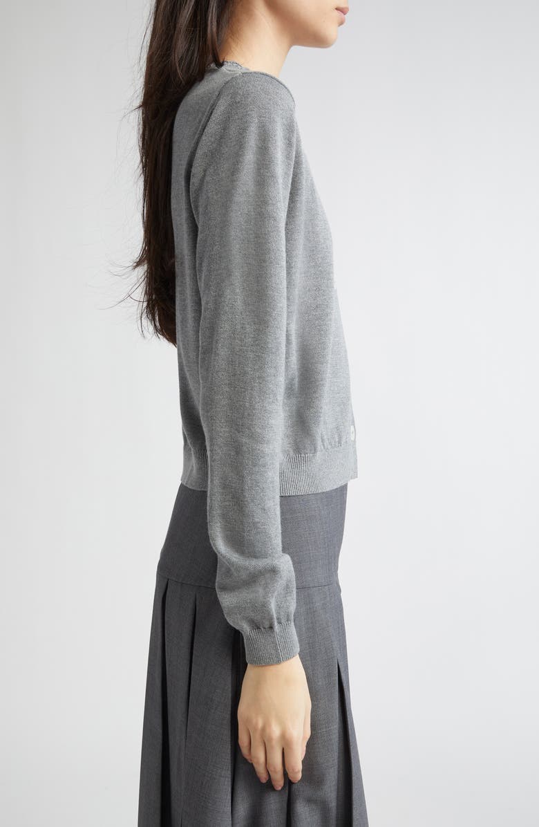 Shushu/Tong Logo Stitch Silk & Cashmere Cardigan, Alternate, color, 