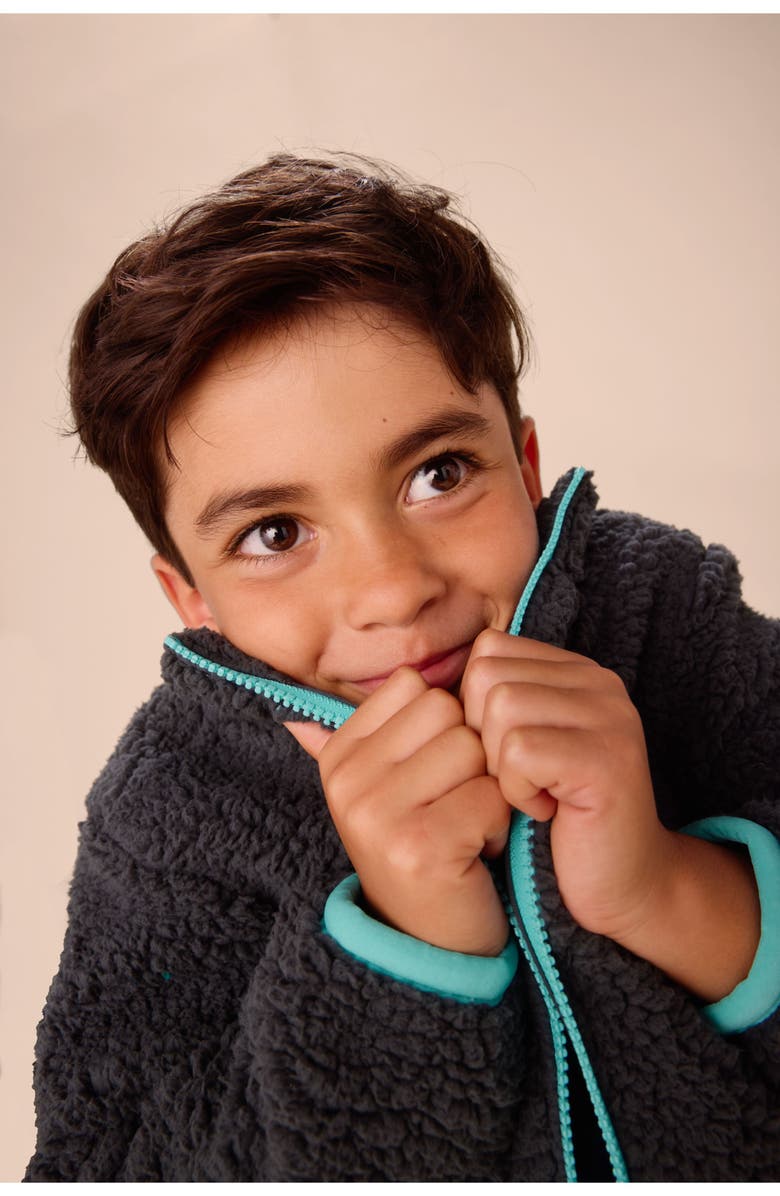 Tea Collection Teddy Fleece Zip Up Jacket, Alternate, color, 