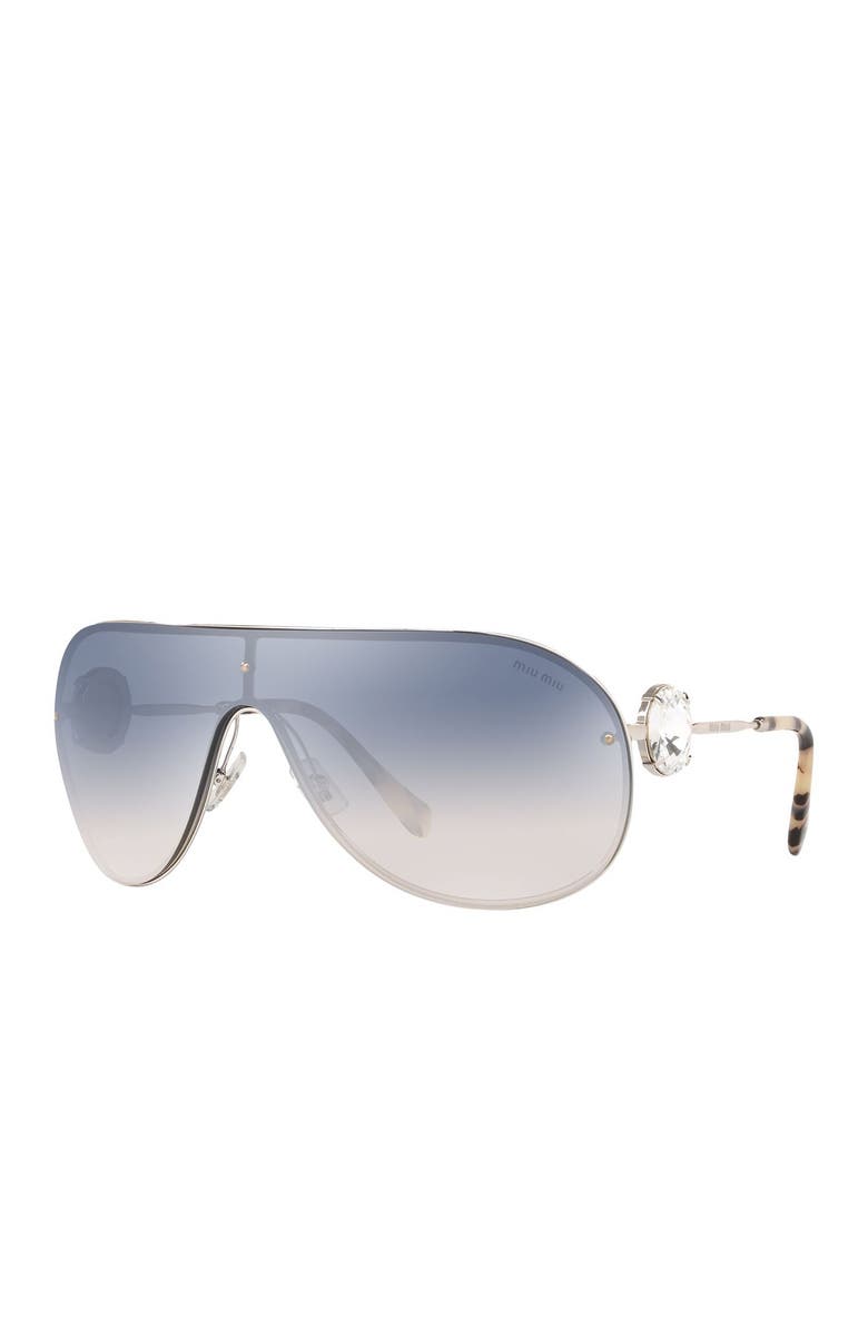 Miu Miu Pilot Sunglasses, Alternate, color, Silver