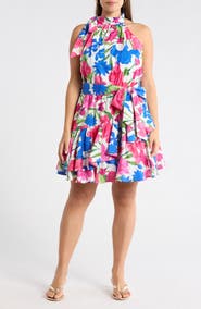 SUGARLIPS Liran Floral Melis Halter Minidress