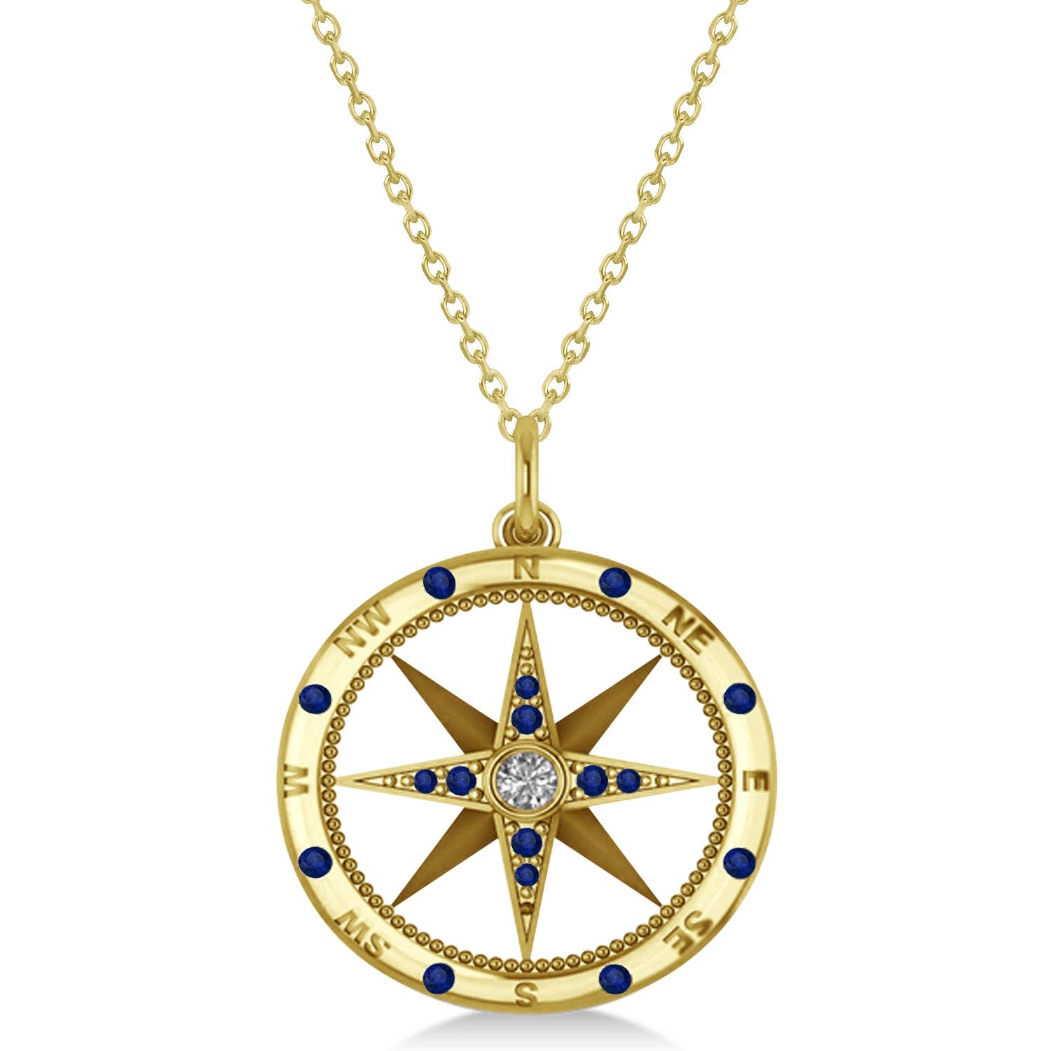 Blue Sapphire,Yellow Gold