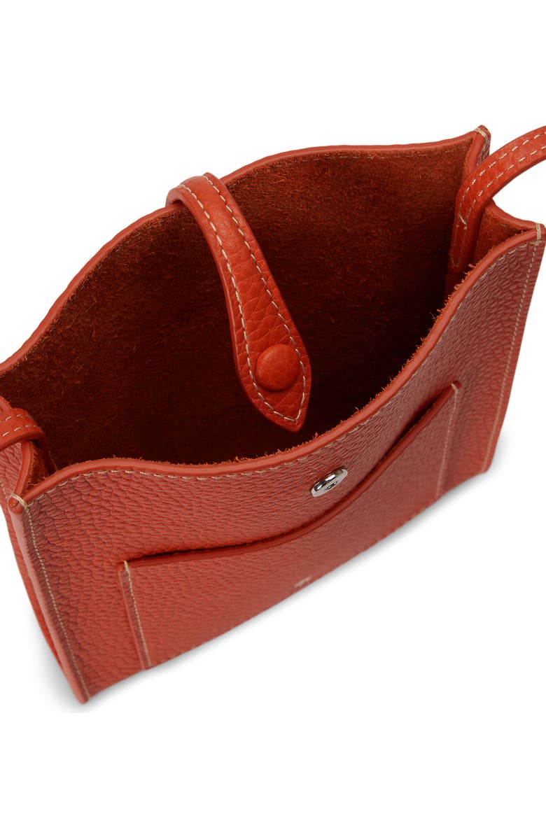 Polo Ralph Lauren Polo Play Pebble Leather Phone Crossbody Bag, Alternate, color, Sunset Orange