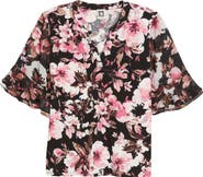 AK ANNE KLEIN Ruffle Sleeve Top