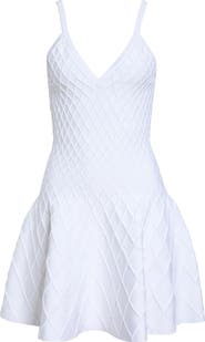 Balmain Diamond Jacquard Mini Sweater Dress