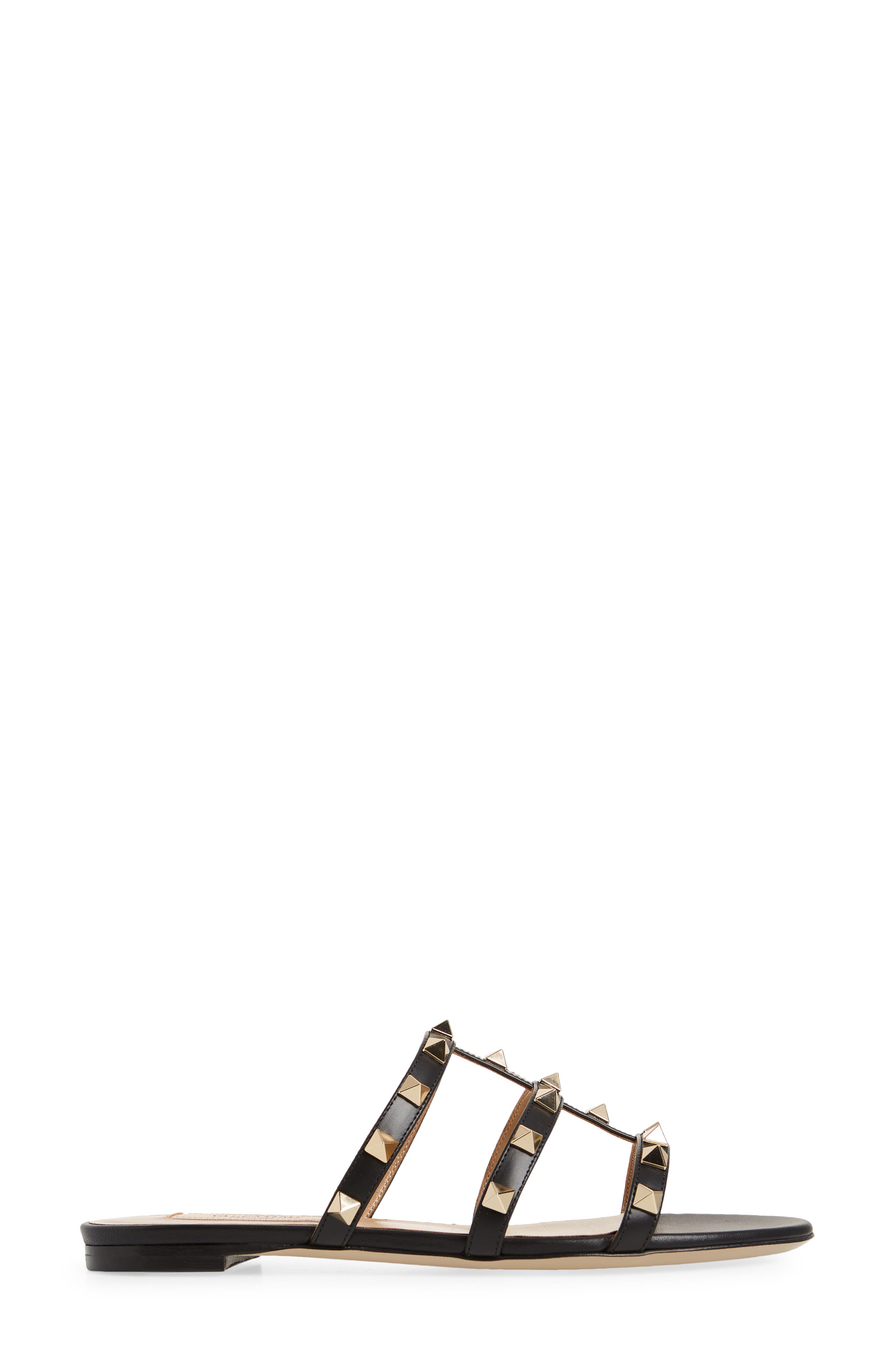 Valentino Garavani Rockstud Slide Sandal, Alternate, color, 0No Nero