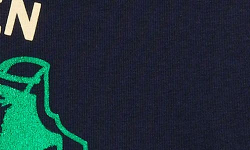 The New Kids' Let's Go Long Sleeve Cotton Graphic T-shirt In Navy Blazer