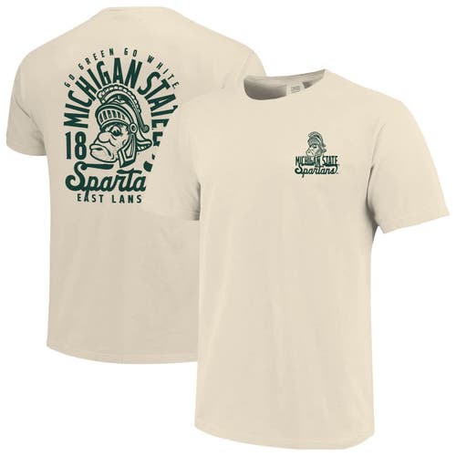 Image One Cream Michigan State Spartans Comfort Colors Mascot Overlay T-shirt