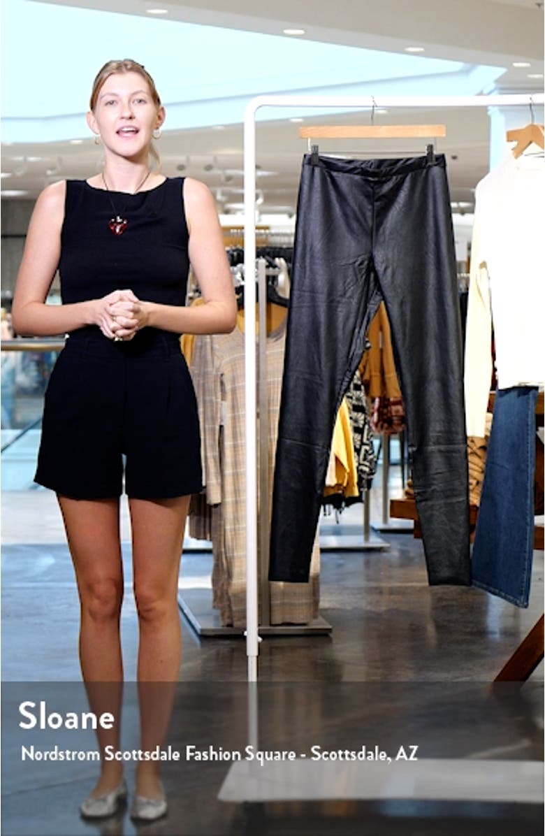 All Faux U High Waist Faux Leather Leggings, sales video thumbnail