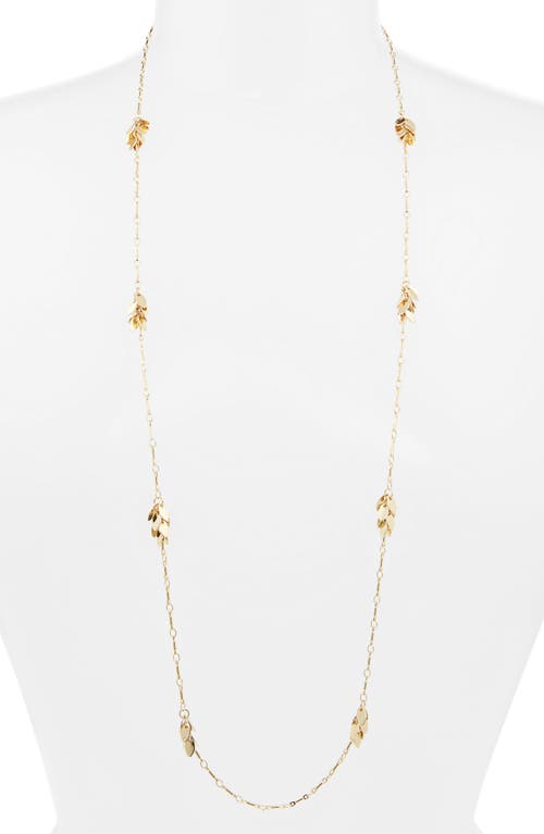 Nordstrom Rack Leaf Station Necklace In Gold