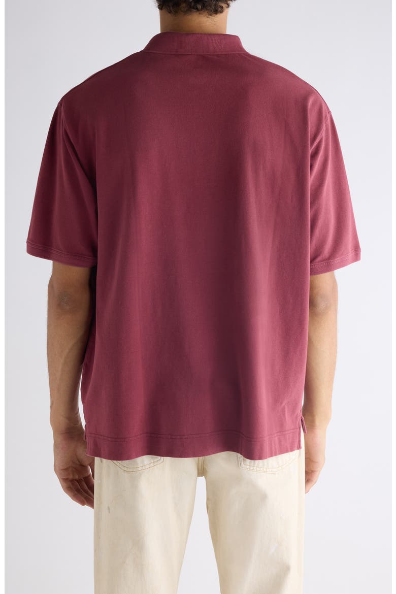 Egnes Logo Cotton Piqué Polo, Alternate, color, MAROON RED