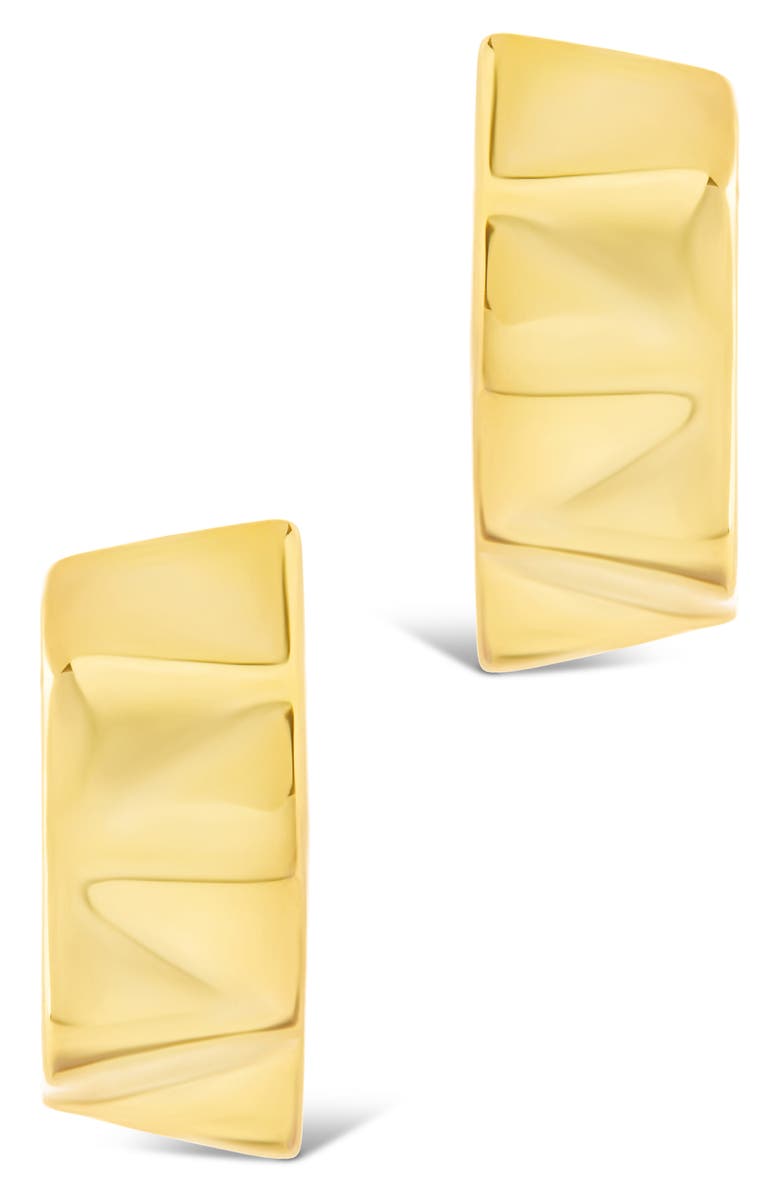 Sterling Forever Ginevra Bolt Hoop Earrings, Alternate, color, Gold