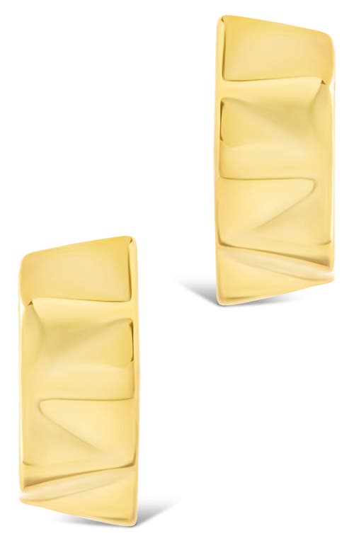 Sterling Forever Ginevra Bolt Hoop Earrings In Gold