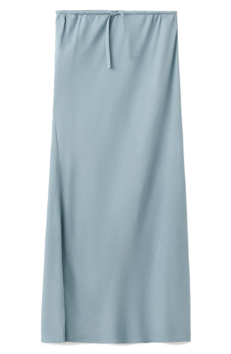 MANGO TEEN Linen Blend Straight Skirt, Main, color, Sky Blue