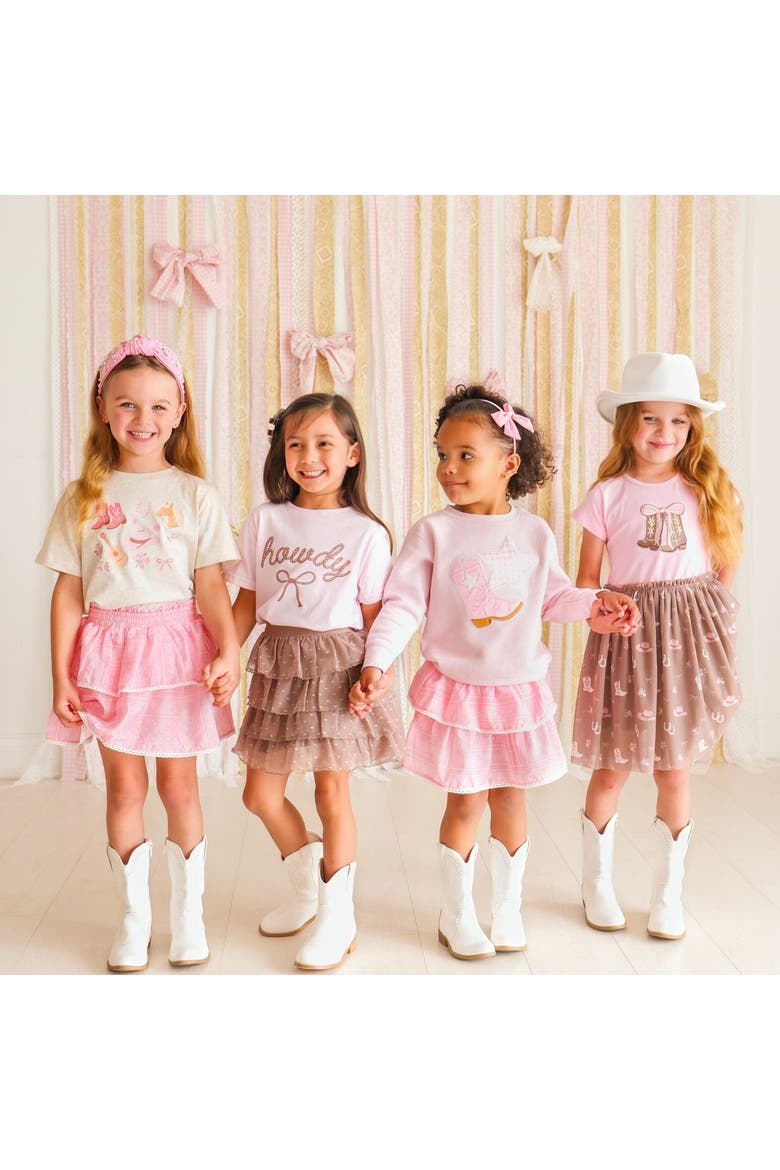 Pink Bandana Western Bow Clip Set, Alternate, color, Pink