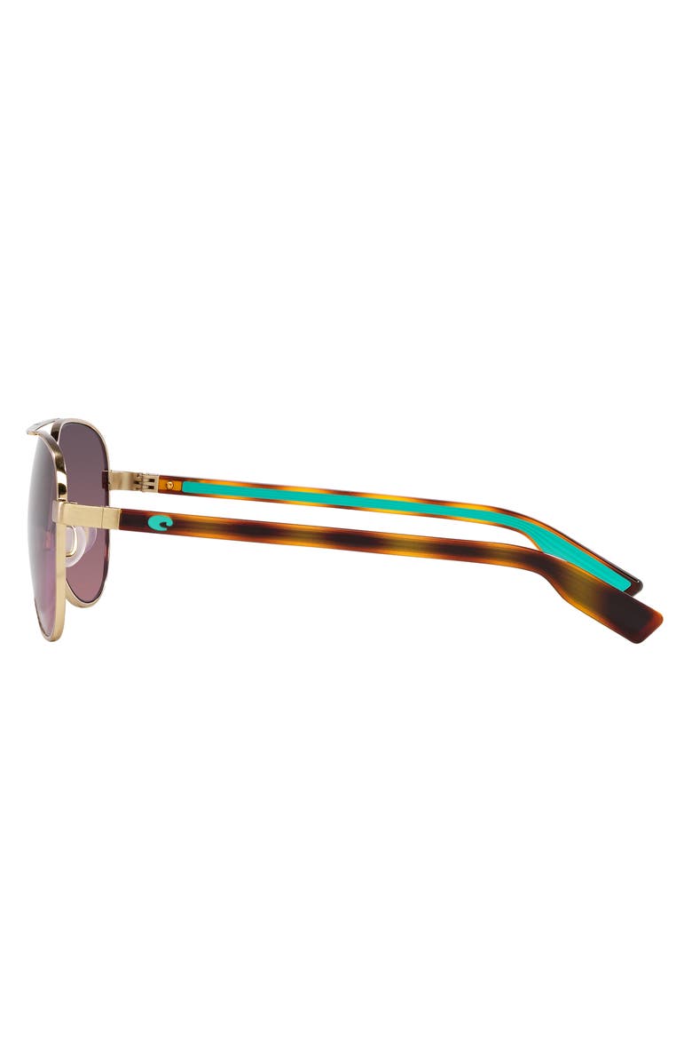 Costa Del Mar Peli 57mm Gradient Pilot Sunglasses, Alternate, color, Gold