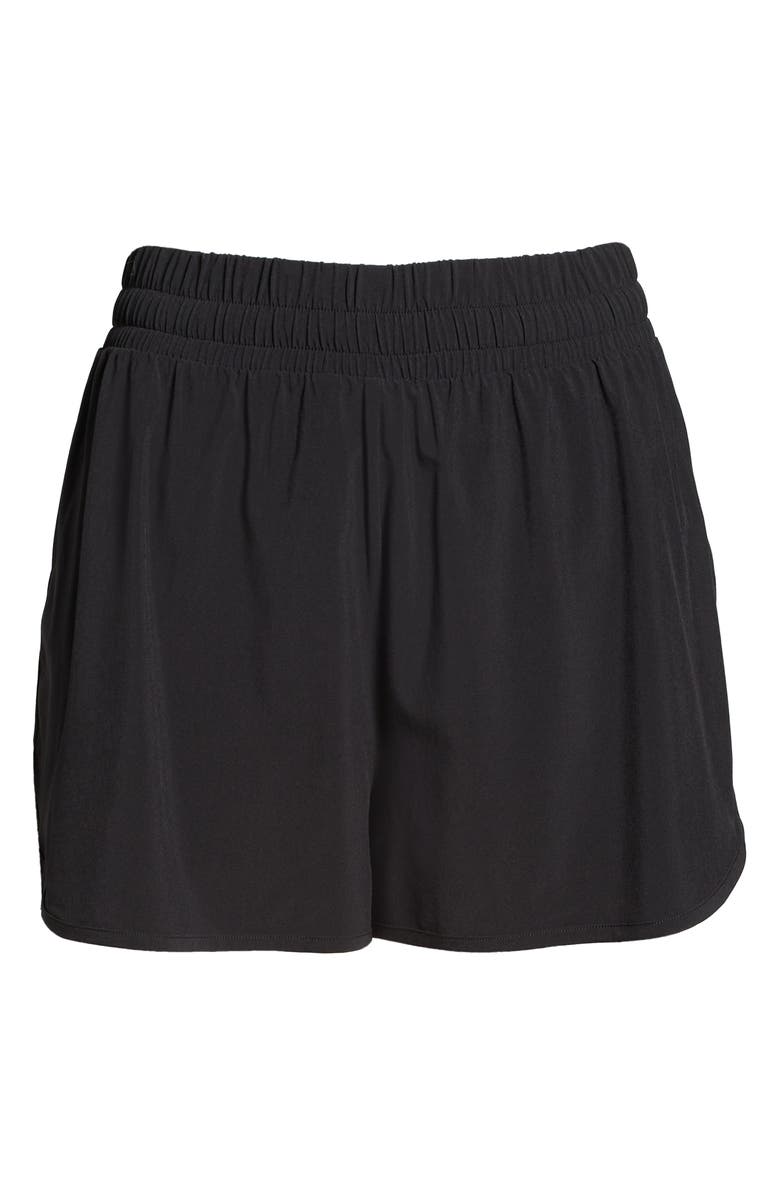 Beyond Yoga In Stride Lined Shorts, Alternate, color, True Black