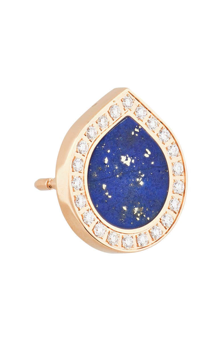 REPOSSI Antifer Lapis Lazuli & Diamond Pavé Stud Earring, Alternate, color, Lapis