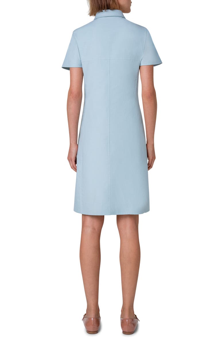 Akris Cotton & Silk Blend Polo Dress, Alternate, color,
