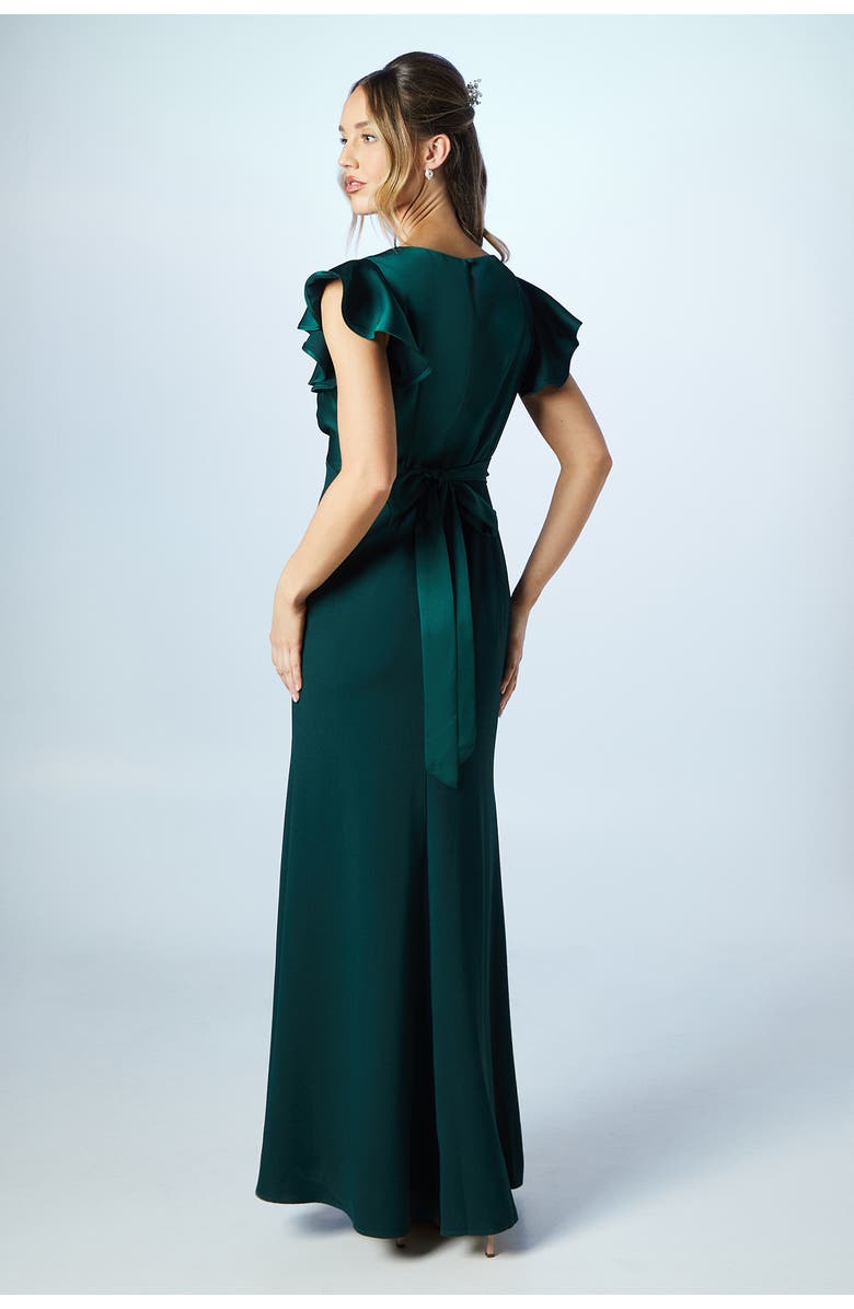 Coast V-Neck Angel Short Sleeve Maxi Dress, Alternate, color, Emerald