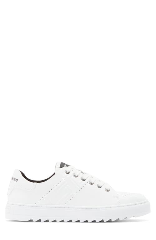 Karl Lagerfeld Debossed Logo Sneaker In White