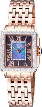 GV2 Padova Diamond Swiss Quartz Rectangle Bracelet Watch, 30mm - 0.014ct.