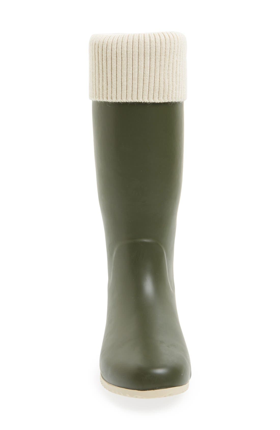 BUTTERFLY TWISTS 'Vivienne' Knit Cuff Foldable Rain Boot, Alternate, color, 