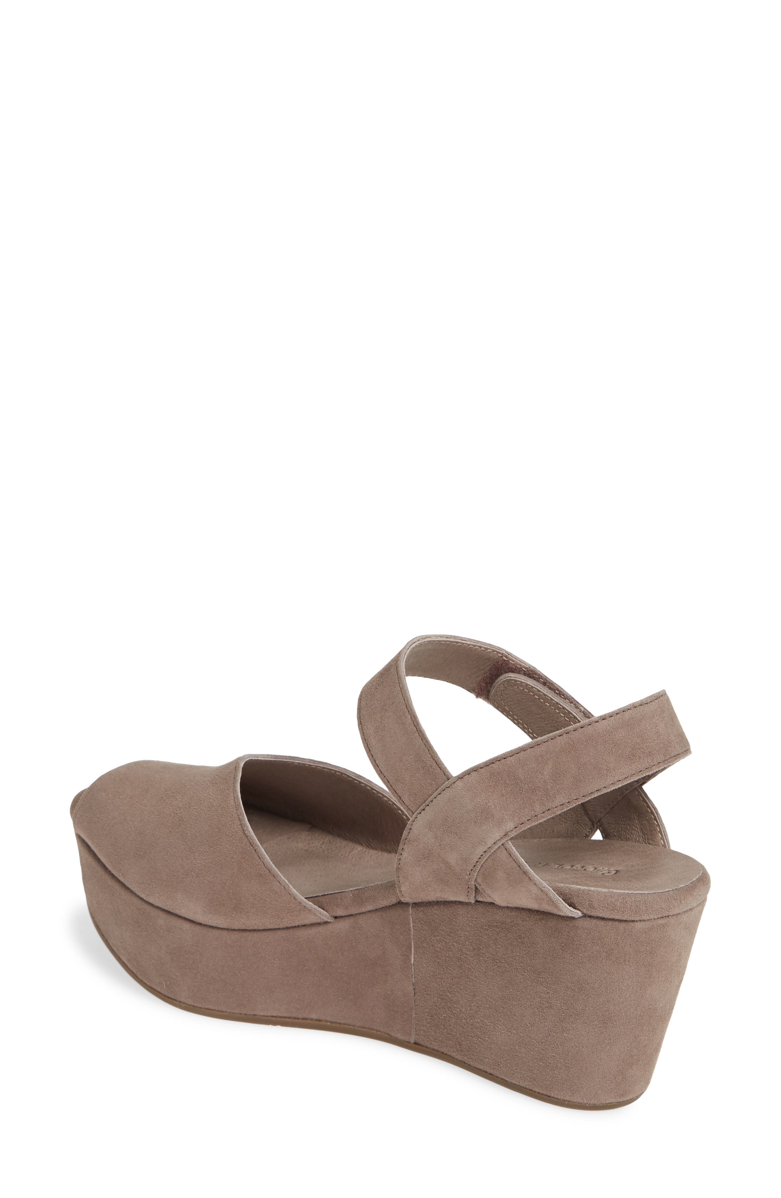 Waffy Platform Wedge Sandal, Alternate, color, GREY SUEDE